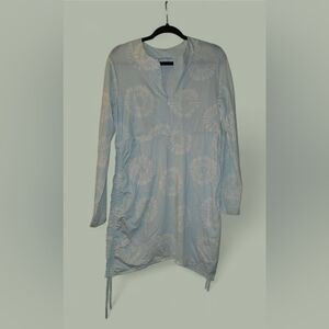 Parasol Brand, Athletic, Large, Sky Blue Long Sleeve Women's T-shirt/dress